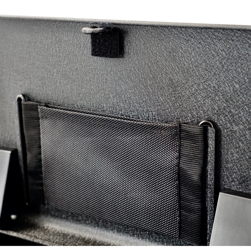 Coffre-fort portatif à accès rapide en acier noir mat - 11,53 po Profondeur, largeur de 9,02 po, hauteur de 2,5 po, poids de 10,86 lb, accès rapide profond, large, haut,