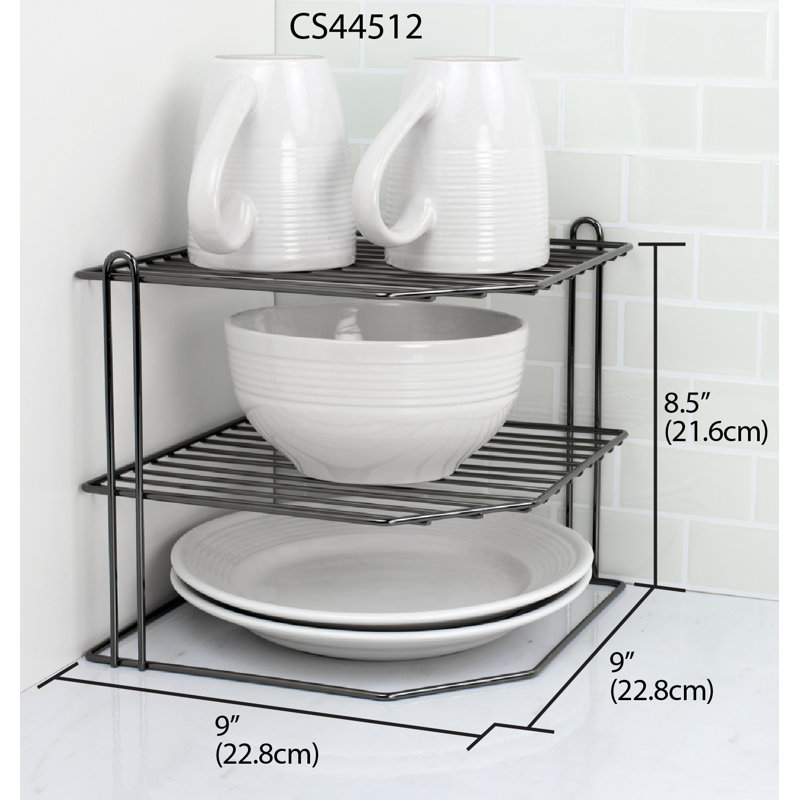 Steel Cabinet Shelving Rack, Black