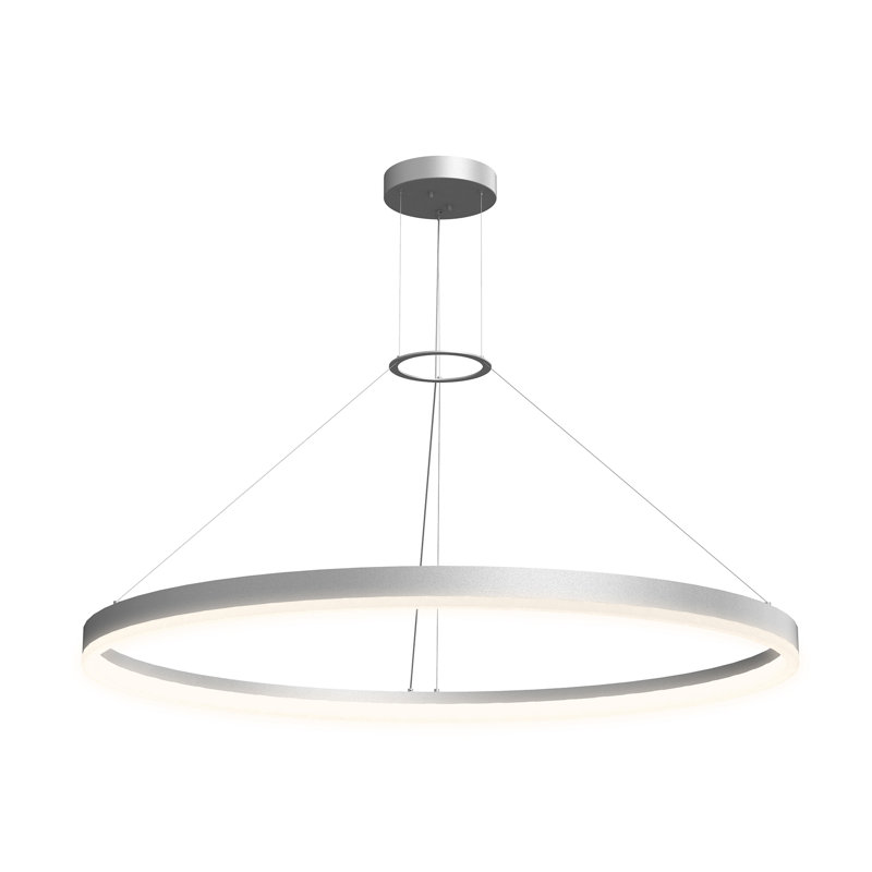 Corona 1-Light LED Unique / Statement Chandelier, 2" H x 32" W x 32" D, 3500K, Bright Satin Aluminum