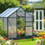 Serre 6 po x 6 po pour l'extérieur, serre en aluminium et polycarbonate-134318301