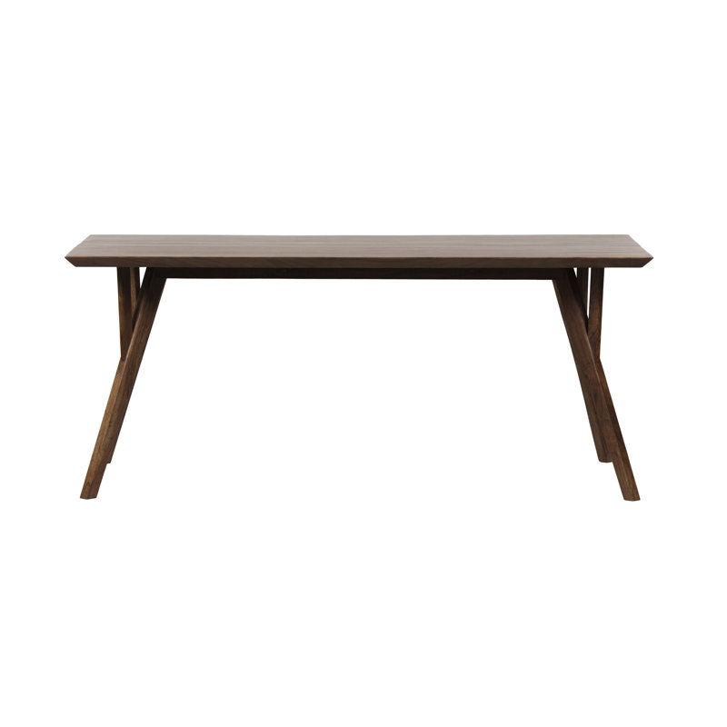 Acacia Solid Wood Base Dining Table, Brown