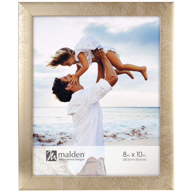 Cadre photo en plastique, Or, 8 po x 10 po