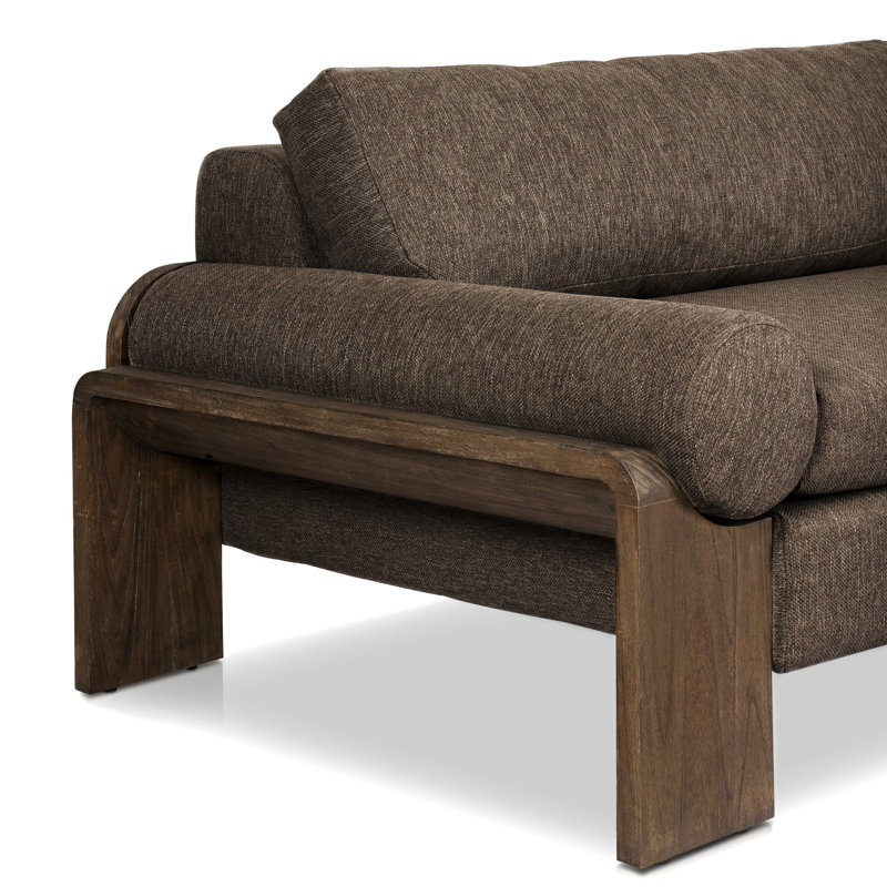 Joette Outdoor Sofa-104"-Washed Brown-FSC, Stained Saddle Brown, Ellor Brown
