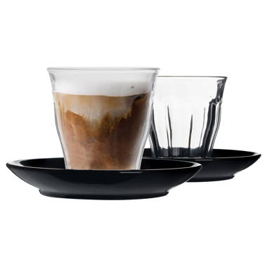 Argon Tableware Argon Tableware - Glass Cappuccino Cup & Saucer Set - 260ml  - Clear, Wayfair.co.uk