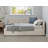 Modern Style L Shape Corner Bed, Linen Upholstered  Daybed  With Two Storage Drawers-1941418512