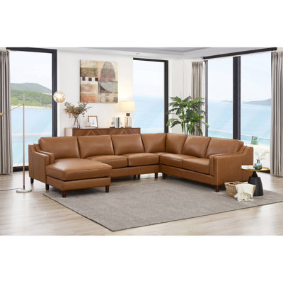 Bella Leather U-Shaped Sectional