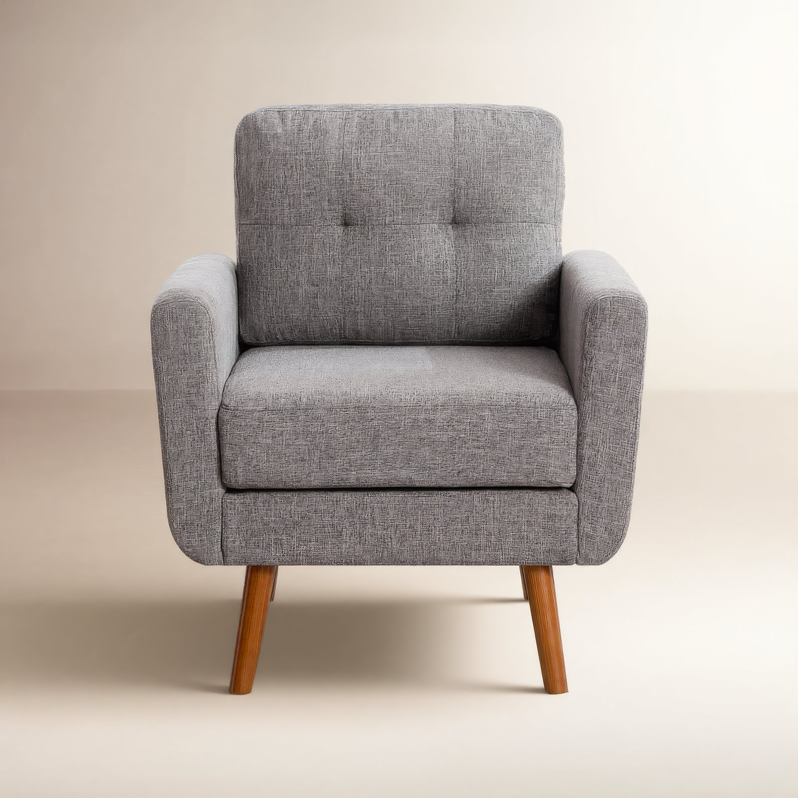 Estes Linen Armchair, Gray Linen
