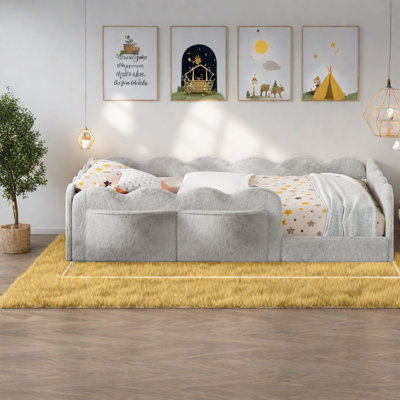 Lits sécuritaires pour le plancher avec rangement, chambre à coucher pour lit simple en bois aggloméré