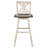 2Pcs Distressed Gray & White Solid Wood Pub Height Chairs With 360-Degree Swivel For Dining Area Of 2 Chairs, And White,-944212146-944212144