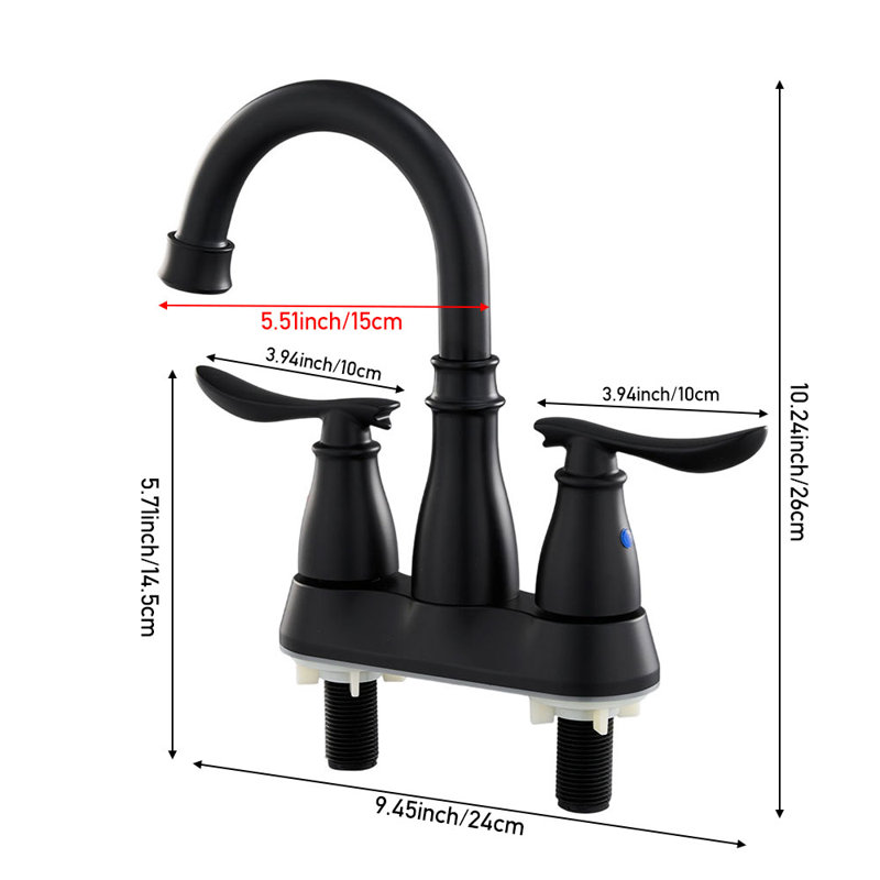 17 Stories Kitchen Faucet, Black