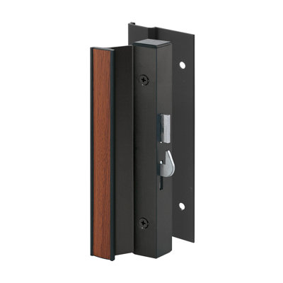 FHC C1003 Black Aluminum - Sliding Door Handle Set With Hook Lock