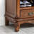 Elegant Birch Wood Wardrobe with Exquisite Carving