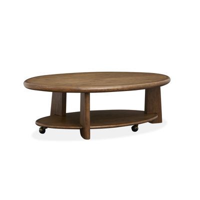 Oval Cocktail Table With Casters