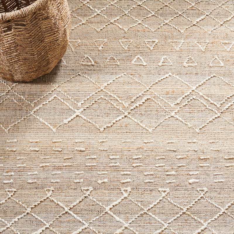 Southwestern Handmade Hand-Loomed Area Rug, Square 6'