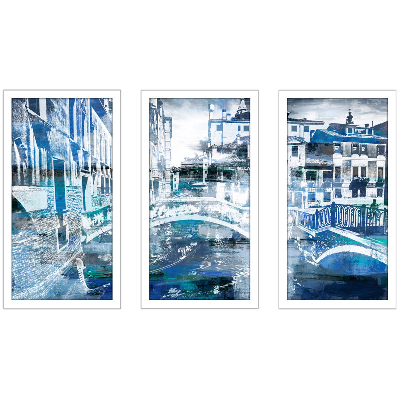 « venice i », reproduction d’impression encadrée d’art à multiples images, H 25,5 po x l 40,5 po x P 1 po