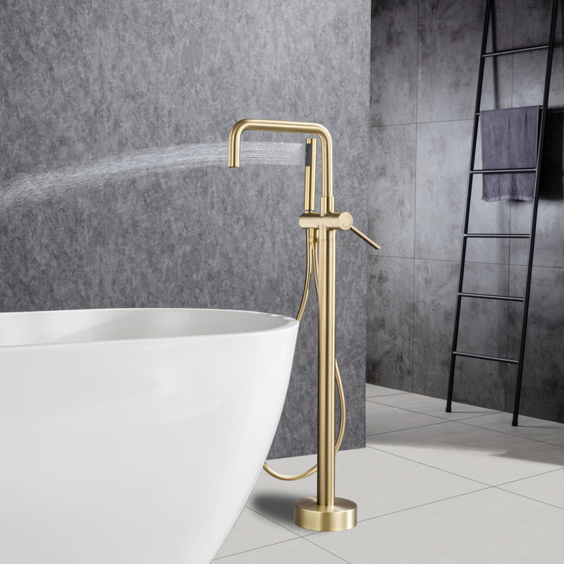 Robinet de baignoire autoportant monocommande à fixation au sol