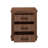 Rustic Three Drawer Reclaimed Solid Wood Farmhouse Nightstand Set Of Two