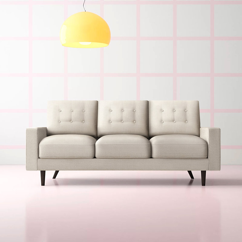Benaniah 71.7'' Velvet Sofa, Beige Velvet