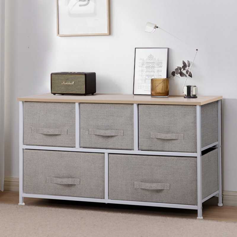 5 Drawer Storage Drawer, Beige