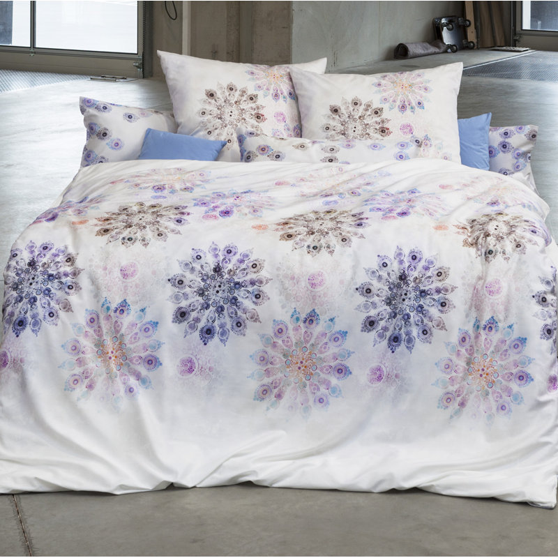 White/Blue/Purple, 240 x 220 cm - 2 Pillowcases (80 x 80 cm)
