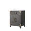 Meuble-lavabo simple l 24 po x P 18 po, plateau en acrylique-124429373