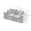 Nuage de chenille moderne avec confort unique, 2 sièges, tissu doux, pour une maison et un appartement librement combinables, noir, profondeur de 78,89 po