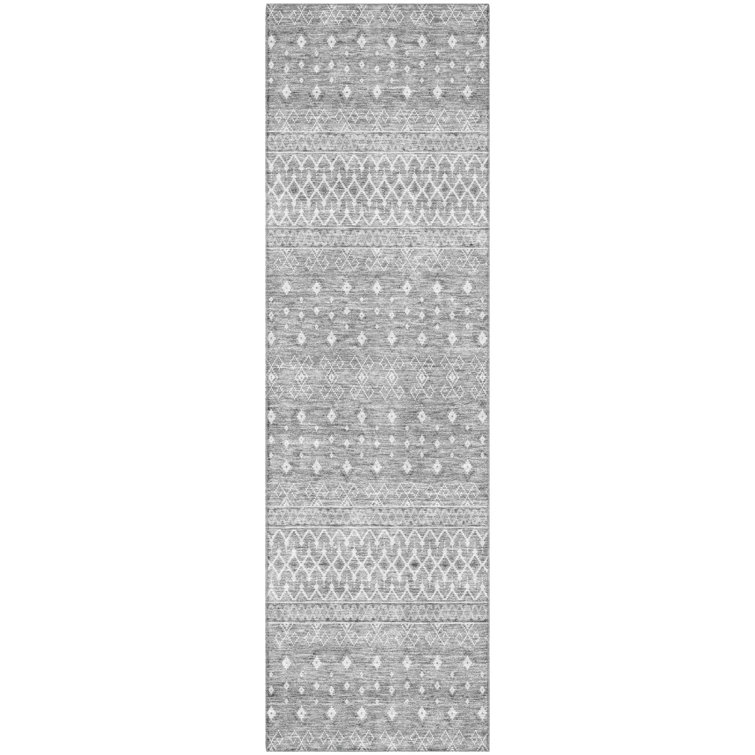 Premium Machine Washable Prisco Silver Rug