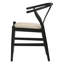 Ensemble de chaises d'appoint à chevrons en bois noir Camerota (ensemble de 2)