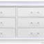 Commode double de style transitionnel avec DEL, commode 6 tiroirs-244240260
