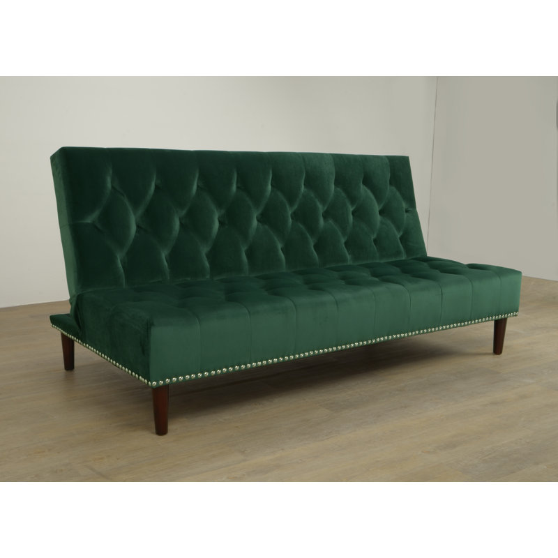 Canapé convertible de 75 po de largeur, Microfibre / microsuède paon