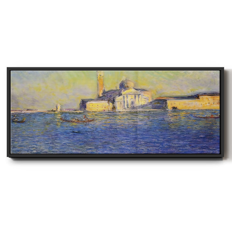 " San Giorgio Maggiore, 1908 03 ", H 12 po x l 30 po x P 1,5 po, Toile avec cadre flottant noir