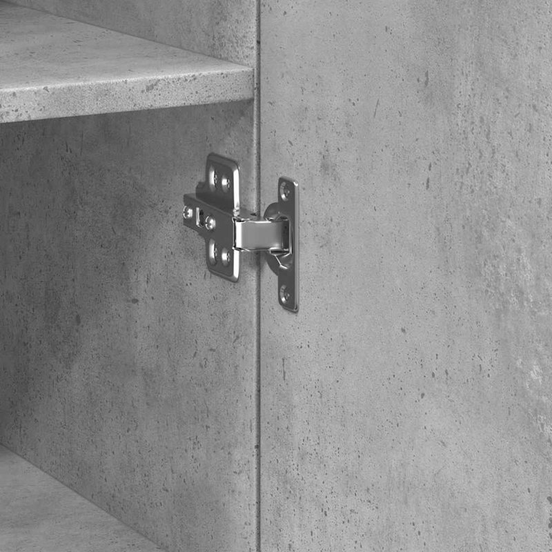 Slim Storage Cabinet 50X42.5X225 Cm Engineered Wood, Concrete Grey