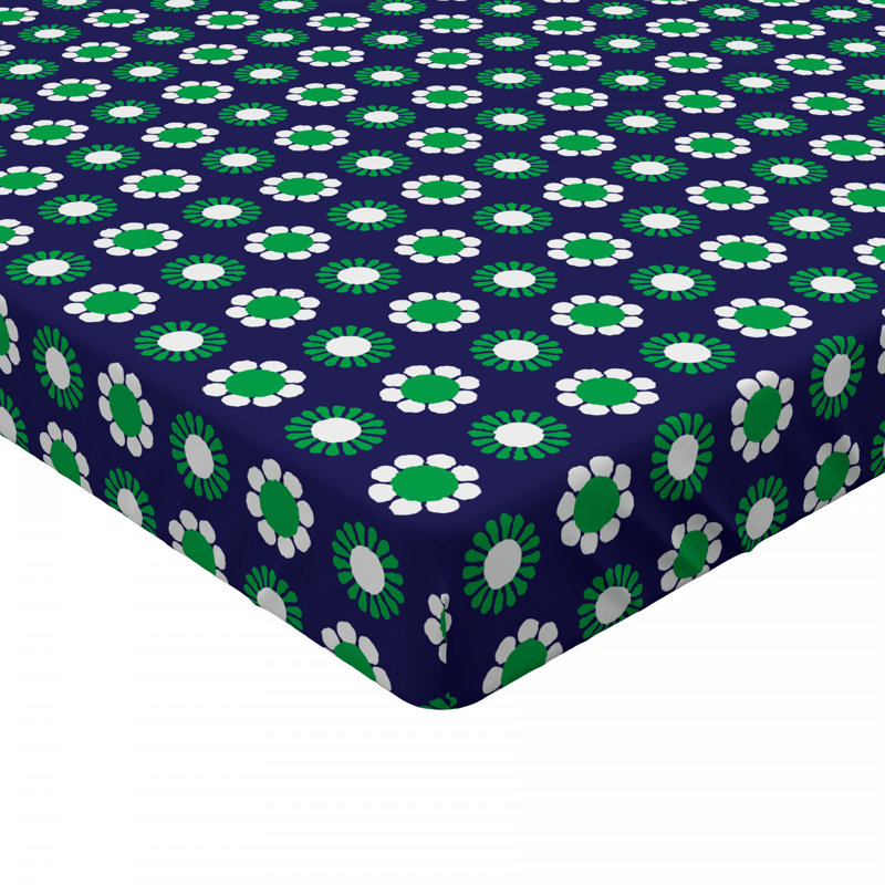 Microfiber Floral Fitted Sheet, Full Fitted Sheet