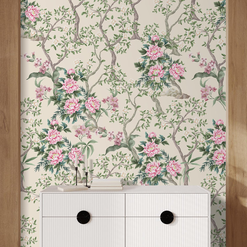 Abstract Floral Floral Border, 108" L x 48" W