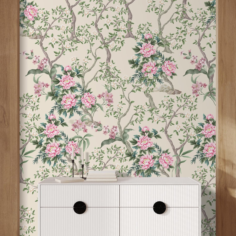 Abstract Floral Floral Border, 72" L x 48" W