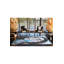 Tapis bleu à motif lavable à la machine-823099751