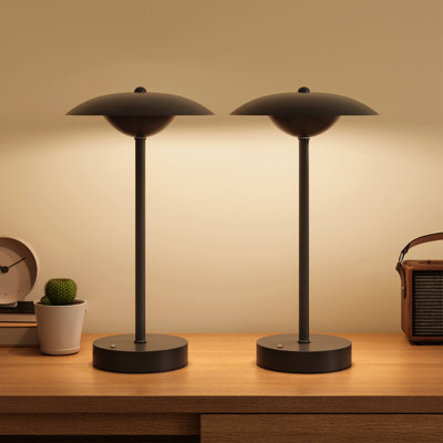 Lampe de table sans fil, lampe de chevet à DEL pour le salon, à intensité variable (ensemble de 2