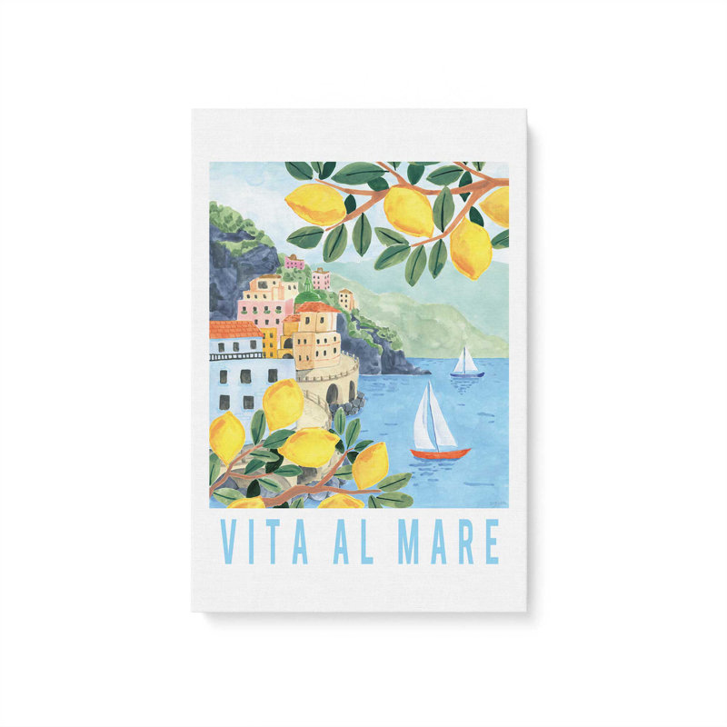 Sérénité Lemon Coast sur toile, Toile tendue, H 18 po x l 12 po