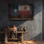 Drapeau du Texas, art sur toile - bottes de cowboy et chapeau, décor occidental rustique-729795411