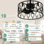 Ventilateur de plafond noir 20 pouces Fandelier