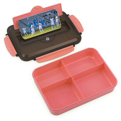 1400ML Bento Lunch Boxes 4 Compartments Leak-Proof Reusable Lunch Food Container with Utensil for Kids Adults