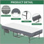 Lit pliant de 75 pouces avec matelas en mousse à mémoire de forme de 5 po, lit d'appoint escamotable peu encombrant, structure en métal robuste sur roulettes, lit simple portable pour adultes et invités