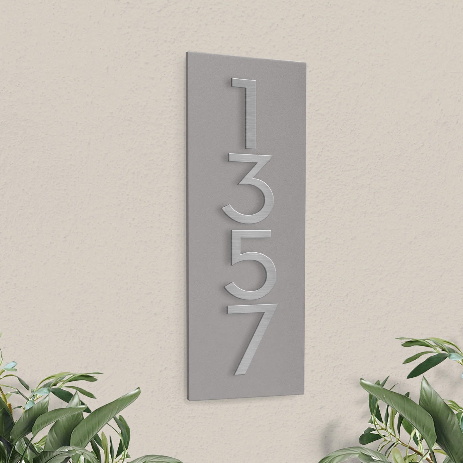 Simply Sweet Wall Address Plaque, Yes, Gray, Silver