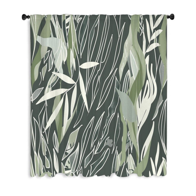 Helmtrude Sheer Curtain Single Panel, 50" W x 96" L