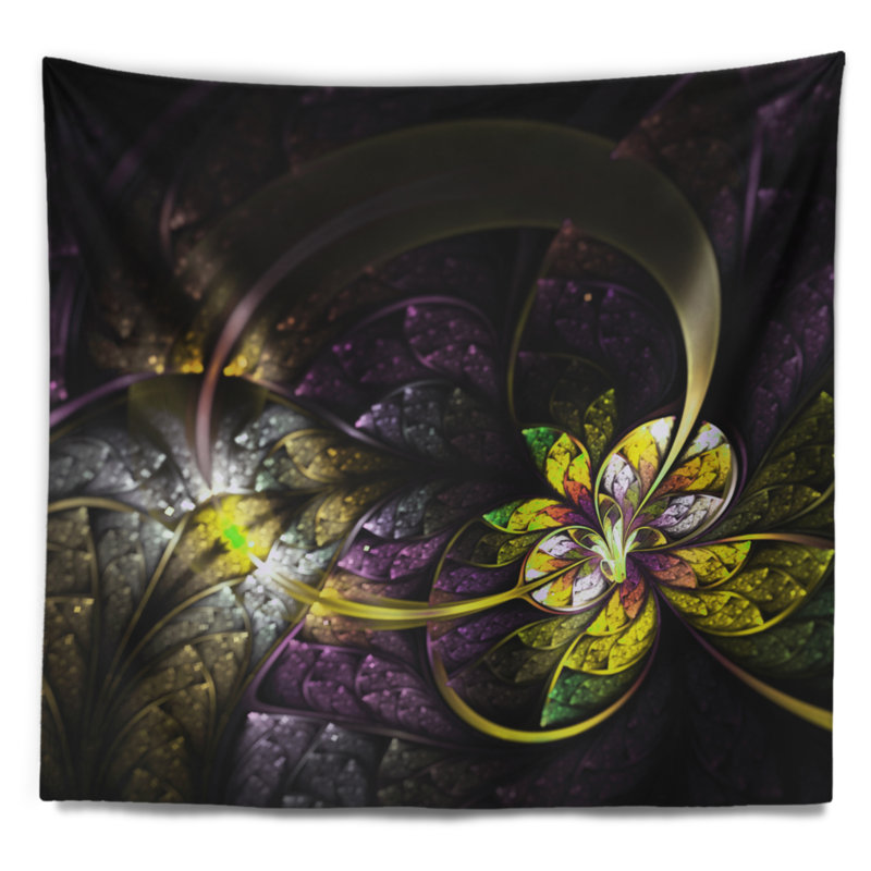 Tapisserie florale «Alien foncé», H 32 po x l 39 po