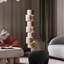 Lampes sur pied sans fer blanc + brun noisette