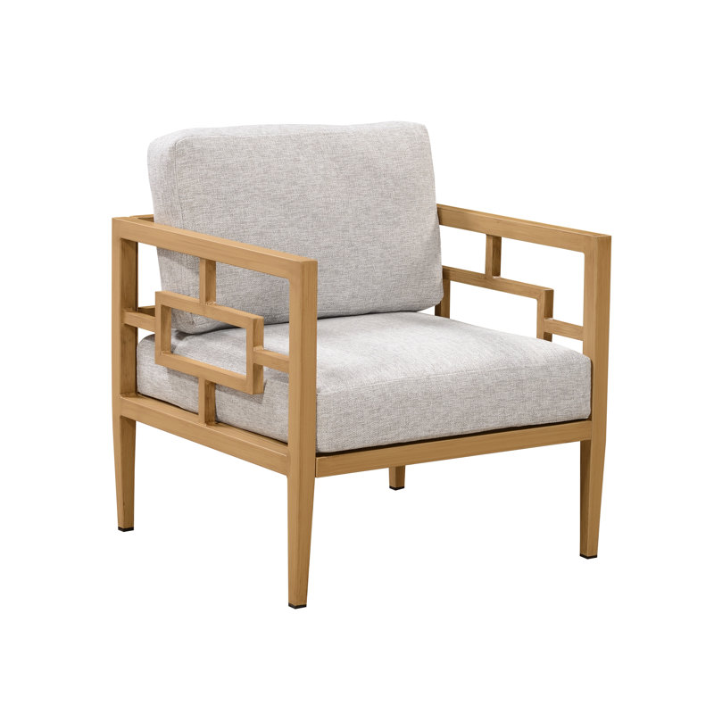 Upholstered Armchair, Light Brown