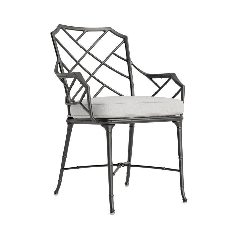 Calcutta Outdoor Dining Chair, Fusion Dove, Textured Pewter
