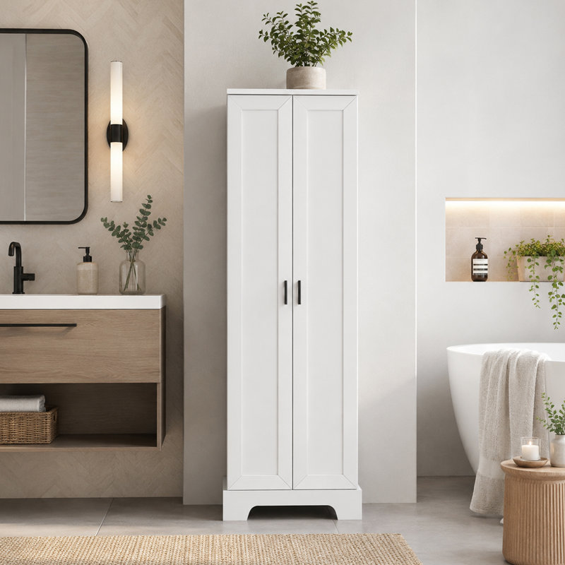 Harriett 71.2'' Freestanding Bathroom Cabinet, White