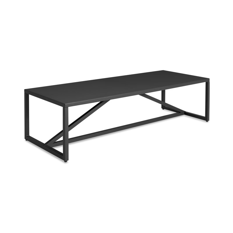 Strut Outdoor Coffee Table, Carbon, 12" H x 40" W x 40" D